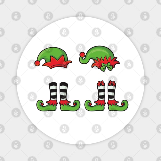 Little Christmas Elves Magnet by pmuirart